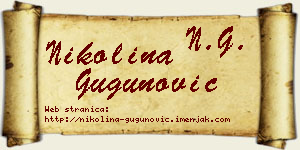 Nikolina Gugunović vizit kartica